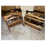 2 Wood Magazine Holders