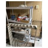 Floor Model Gun Rack, Plastic Shelf & Misc.
