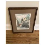 Innsbruck Hand-Colored Etching by H Fischer-Oels