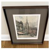 Signed Eidenberger Vienna Stephansplatz Etching