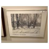 Framed Harold Altman Lithograph: Winter in Paris