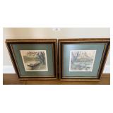 Pair Signed Luigi Kasimir Estate Etchings