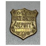 1949 Lone Ranger Brass Badge