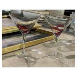 Ornate Crystal Martini Glasses