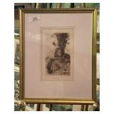 Framed Etching