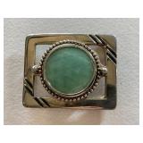 Art Deco Jade Belt Buckle