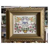 Vintage Cross Stitch Wall Art