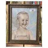 Framed Hand Colored Portrait