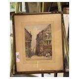 Framed Watercolor Painting