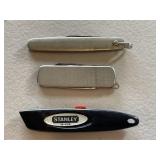 Various Pocket Knives & Stanley Box Cutter