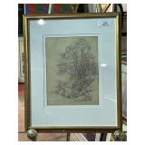 19th Century Pencil Drawing