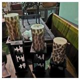 Elephant Wood Candleholders