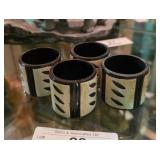Wood Zebra Napkin Rings