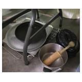 Wood Dasher & Vintage Cookware