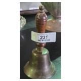 Antique Wood Handle School Bell