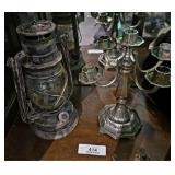 Antique Candleholder & Lantern