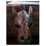 Wood Giraffe Carving