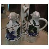 Ceramic Painted Cruet Set