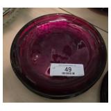 Vintage Ruby Red Fostoria Plates