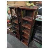 2 Wooden Display Shelves