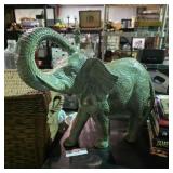 Large Metal Elephant Figurine