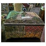 Large Metal Lidded Box & Playing Cards