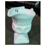 Vintage Plymouth Thumbprint Milk Glass Creamer