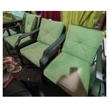 3 Metal & Fabric Patio Chairs