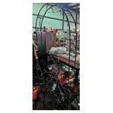 Large Lighted Metal Arch with Gates