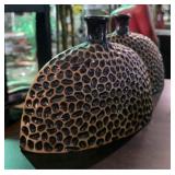 Pair of Animal Print Vases
