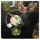 Vintage Brass & Carved Bone Sphere