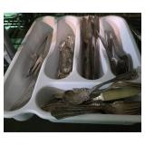 Tray of Vintage Flatware