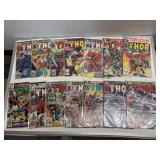 14 Vintage Marvel Mighty Thor Comic Book Lot