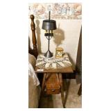 Antique Side Table & Collectibles