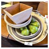 Seven Wood Bowls