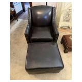 Vintage Arm Chair & Ottman