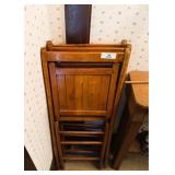 Three Wood Folding Chairs