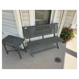 Bench, Table & Ferns