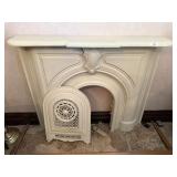 Antique Cast Iron Fireplace Mantel