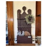 Antique Utensil Holder Wall Shelf