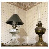 Pair of Antique Oil Lamps