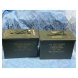 2 USGI 5.56 mm Linked Ammo Cans