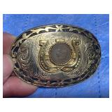 Indian Head Penny Cowboy Belt Buckle