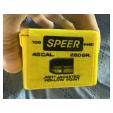 Speer 45 cal. (.451) 260 gr. JHP
