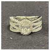 Sterling & CZ Ring Size 8