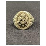 Vintage Sterling US Military Signet Ring