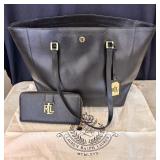 Ralph Lauren Designer Handbag With Wallet