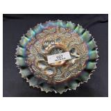 Northwood Three Fruits Carnival Glass Bowl