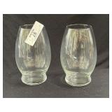 2 Glass Vases 7' Tall