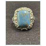 Mojave Blue Turquoise Ring Size 10